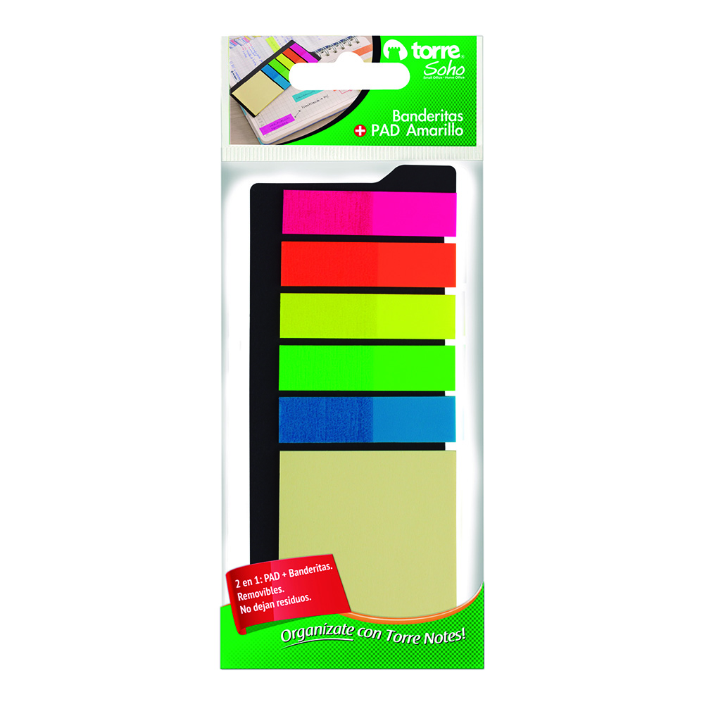 Bl. Torre Notes Banderitas+Pad Amarillo